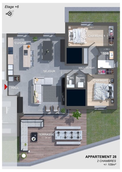 waucomont appartement neuf angleur liege terrasse