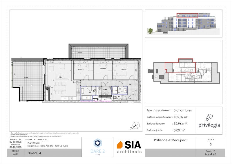 waucomont penthouse 3 chambres colocation
