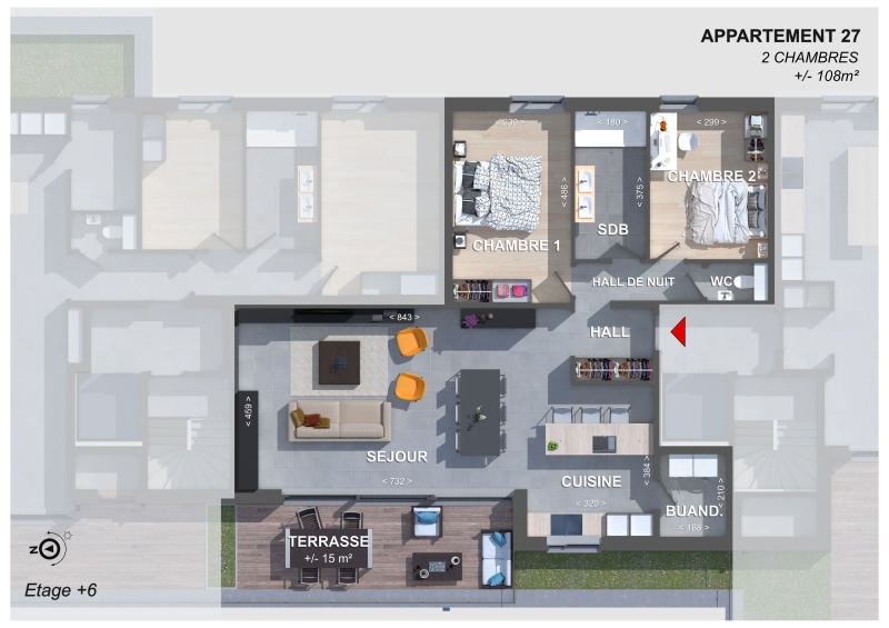 waucomont appartement neuf angleur liege terrasse